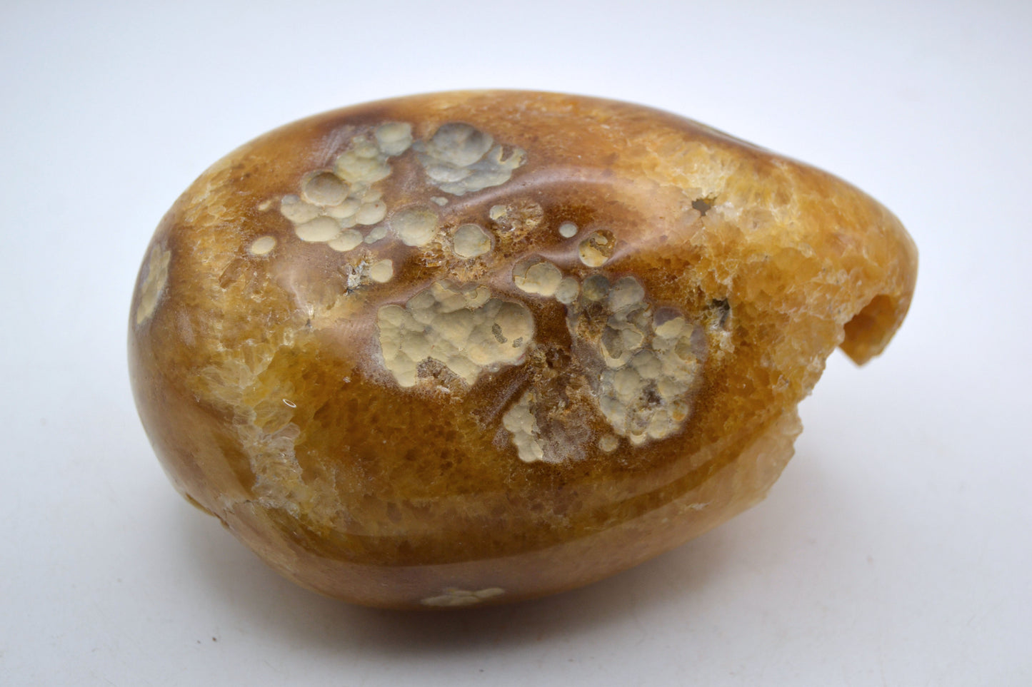 Honey-Colored Quartz Crystal Lined Egg