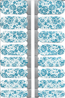 Naughty & Nice Nail Wraps, Real Nail Polish Stickers - Blue Rose Elegance