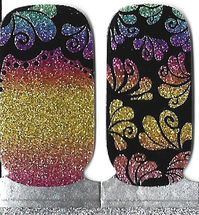 Naughty & Nice Nail Wraps, Real Gel Nail Polish Stickers - Carnival Lights