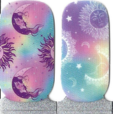 Naughty & Nice Nail Wraps, Real Gel Nail Polish Stickers - Celestial Harmony