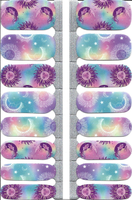 Naughty & Nice Nail Wraps, Real Gel Nail Polish Stickers - Celestial Harmony