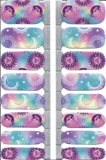 Naughty & Nice Nail Wraps, Real Gel Nail Polish Stickers - Celestial Harmony