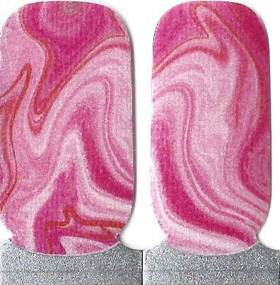 Naughty & Nice Nail Wraps, Real Gel Nail Polish Stickers - Cherry Swirl
