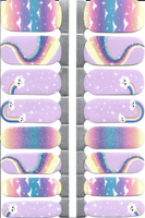 Naughty & Nice Nail Wraps, Real Gel Nail Polish Stickers - Cloud Nine