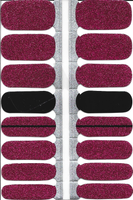 Naughty & Nice Nail Wraps, Real Gel Nail Polish Stickers - Crimson Edge