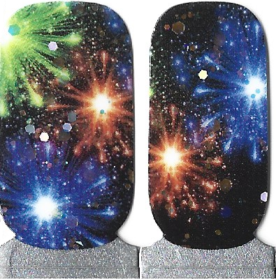 Naughty & Nice Nail Wraps, Real Gel Nail Polish Stickers - Festival of Lights