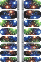 Naughty & Nice Nail Wraps, Real Gel Nail Polish Stickers - Festival of Lights