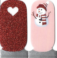 Naughty & Nice Nail Wraps, Real Gel Nail Polish Stickers - Frosty Kisses