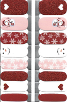 Naughty & Nice Nail Wraps, Real Gel Nail Polish Stickers - Frosty Kisses