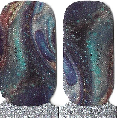 Naughty & Nice Nail Wraps, Real Gel Nail Polish Stickers - Glactic Drift