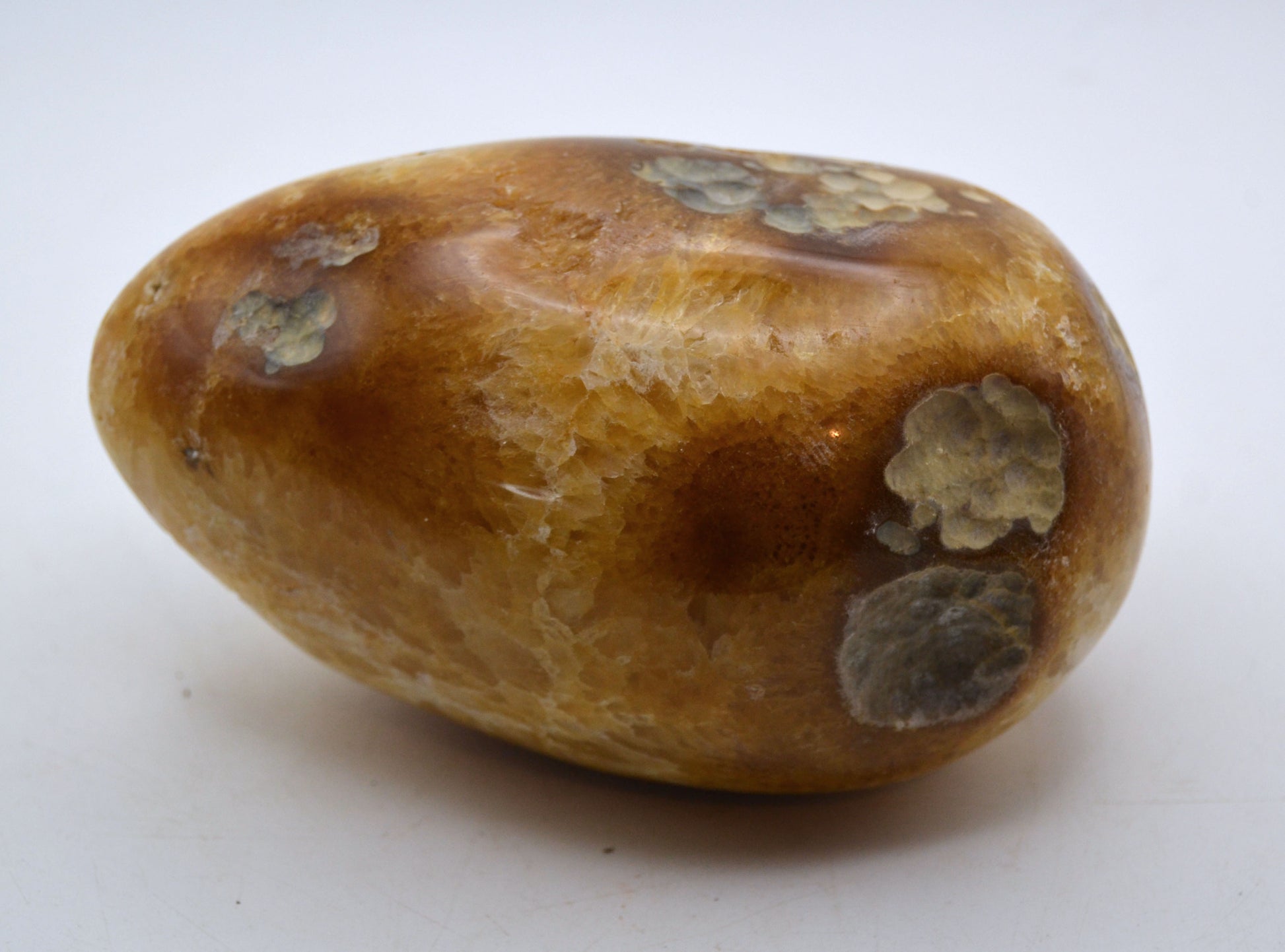 Honey-Colored Quartz Crystal Lined Egg