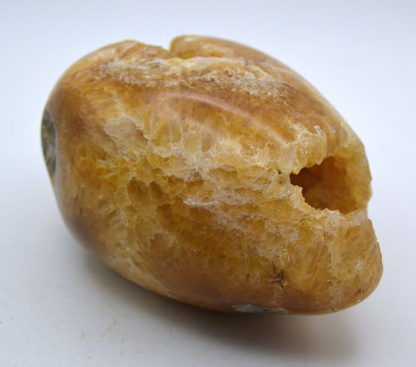 Honey-Colored Quartz Crystal Lined Egg