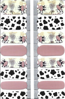 Naughty & Nice Nail Wraps, Real Gel Nail Polish Stickers - Moo-tiful Moments