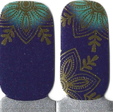 Naughty & Nice Nail Wraps, Real Gel Nail Polish Stickers - Moonlit Lotus