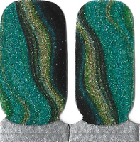 Naughty & Nice Nail Wraps, Real Gel Nail Polish Stickers - Obsidian Tides