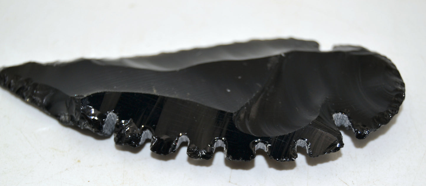 Hand-Carved Black Obsidian Totem