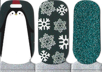 Naughty & Nice Nail Wraps, Real Gel Nail Polish Stickers - Polar Pals