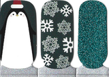 Naughty & Nice Nail Wraps, Real Gel Nail Polish Stickers - Polar Pals