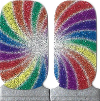 Naughty & Nice Nail Wraps, Real Gel Nail Polish Stickers - Prismatic Spin