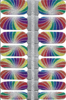 Naughty & Nice Nail Wraps, Real Gel Nail Polish Stickers - Prismatic Spin
