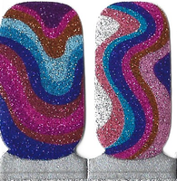 Naughty & Nice Nail Wraps, Real Gel Nail Polish Stickers - Psychedelic Starlight