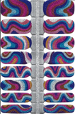 Naughty & Nice Nail Wraps, Real Gel Nail Polish Stickers - Psychedelic Starlight