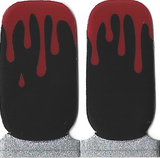 Naughty & Nice Nail Wraps, Real Gel Nail Polish Stickers - Sanguine Drip