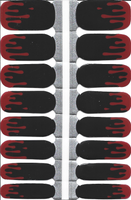 Naughty & Nice Nail Wraps, Real Gel Nail Polish Stickers - Sanguine Drip