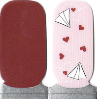 Naughty & Nice Nail Wraps, Real Gel Nail Polish Stickers - Sending Love