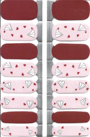 Naughty & Nice Nail Wraps, Real Gel Nail Polish Stickers - Sending Love