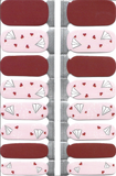Naughty & Nice Nail Wraps, Real Gel Nail Polish Stickers - Sending Love
