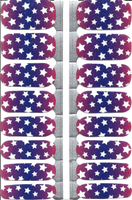 Naughty & Nice Nail Wraps, Real Gel Nail Polish Stickers - Star Spangled Sparkle