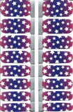 Naughty & Nice Nail Wraps, Real Gel Nail Polish Stickers - Star Spangled Sparkle