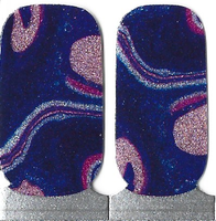 Naughty & Nice Nail Wraps, Real Gel Nail Polish Stickers - Velvet Galaxy