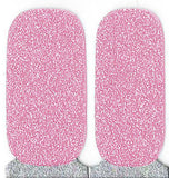 Naughty & Nice Nail Wraps, Real Gel Nail Polish Stickers - Baby Pink Sparkle