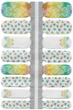 Naughty & Nice Nail Wraps, Real Gel Nail Polish Stickers - Butterfly Rainbows