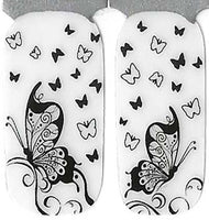Naughty & Nice Nail Wraps, Real Gel Nail Polish Stickers - Butterfly Stencils