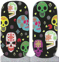 Naughty & Nice Nail Wraps, Real Gel Nail Polish Stickers - Day of the Dead
