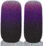 Naughty & Nice Nail Wraps, Real Gel Nail Polish Stickers - Grape Sparkle