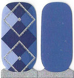 Naughty & Nice Nail Wraps, Real Gel Nail Polish Stickers - Herring Blue