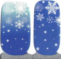 Naughty & Nice Nail Wraps, Real Gel Nail Polish Stickers - Icy Snowflakes