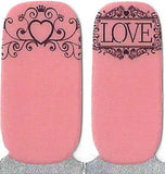 Naughty & Nice Nail Wraps, Real Gel Nail Polish Stickers - Love Letters
