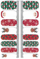 Naughty & Nice Nail Wraps, Real Gel Nail Polish Stickers - Merry Christmas