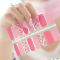 Naughty & Nice Nail Wraps, Real Gel Nail Polish Stickers - Pastel Rose