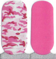 Naughty & Nice Nail Wraps, Real Gel Nail Polish Stickers - Pink Camouflage