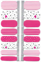 Naughty & Nice Nail Wraps, Real Gel Nail Polish Stickers - Pretty In Pink