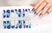 Naughty & Nice Nail Wraps, Real Gel Nail Polish Stickers - Purple Pointillism