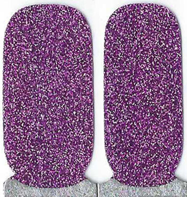 Naughty & Nice Nail Wraps, Real Gel Nail Polish Stickers - Purple Sparkles