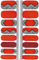 Naughty & Nice Nail Wraps, Real Gel Nail Polish Stickers - Ruby Lace