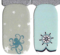 Naughty & Nice Nail Wraps, Real Gel Nail Polish Stickers - Sailor Babe